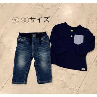 ベビーギャップ(babyGAP)のBabyGAP セット　ジーンズ　トップス(Ｔシャツ)