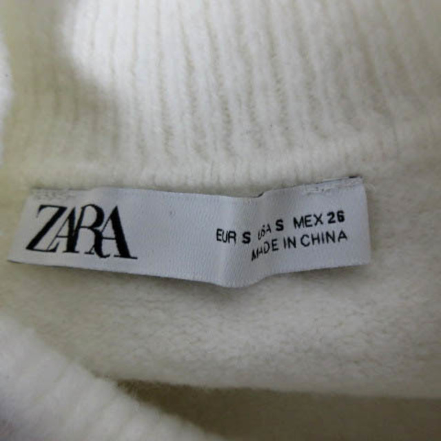 ZARA(ザラ)のザラ ニット セーター シフォンスリーブ ジャガード 花柄 フリル ハイネック  レディースのトップス(ニット/セーター)の商品写真