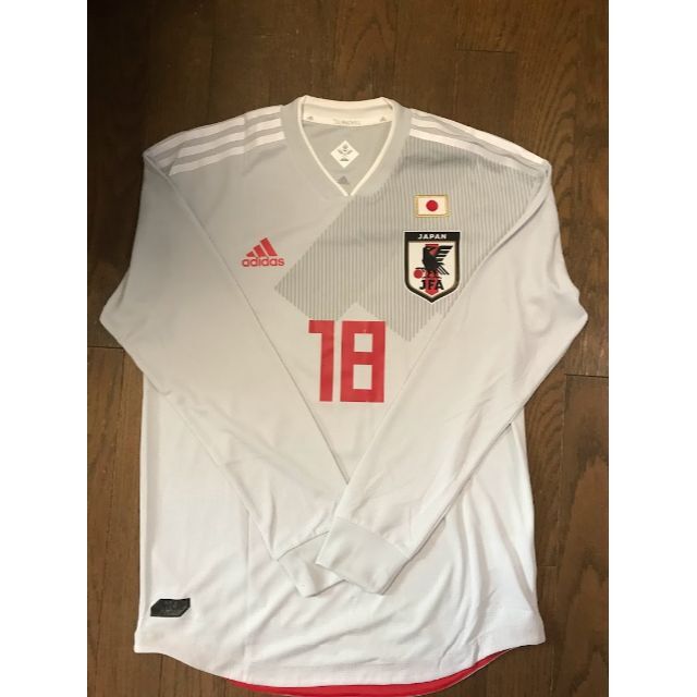 【非売品】日本代表2018 アウェイ長袖18番 橋本選手オーセンティック O 1