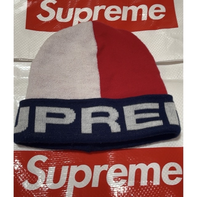 Supreme シュプリーム トリコロール Beanie ビーニー ニット帽ニット帽/ビーニー