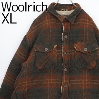 ウールリッチ(WOOLRICH)のウールリッチ ウールフェルトブルゾン XL レッド赤 グリーン緑 アウター(ブルゾン)