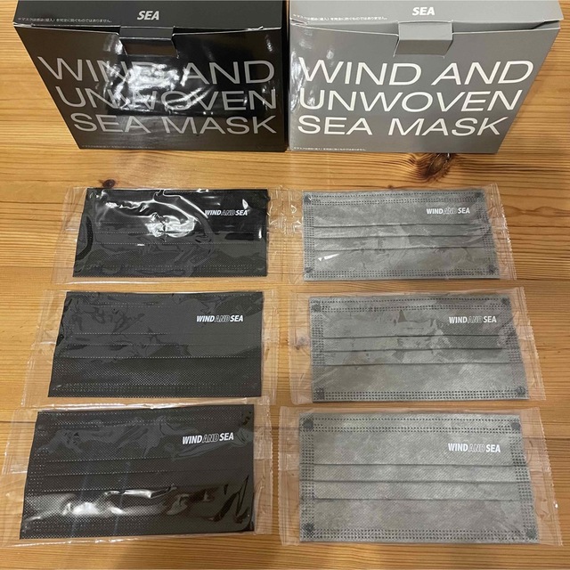 WIND AND SEA(ウィンダンシー)の人気 WIND AND SEA マスク グレー 黒6 枚セット メンズのファッション小物(その他)の商品写真