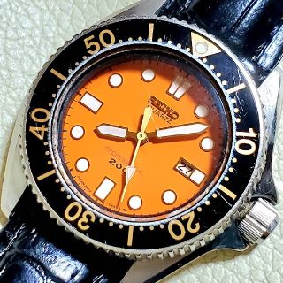 セイコー(SEIKO)のSEIKO セイコー ダイバー デイト オレンジ クォーツ メンズ ボーイズ(腕時計(アナログ))