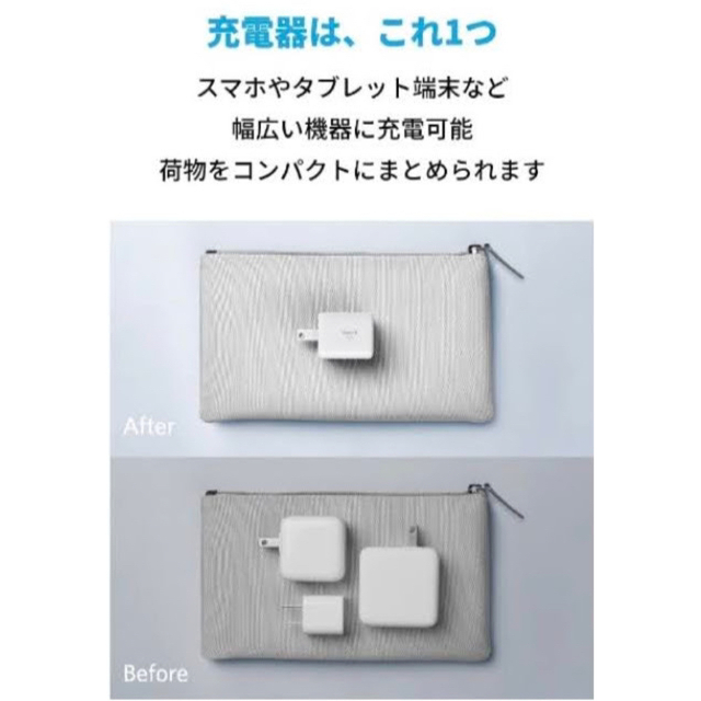 Anker(アンカー)のAnker Nano II 30W White スマホ/家電/カメラのスマートフォン/携帯電話(バッテリー/充電器)の商品写真