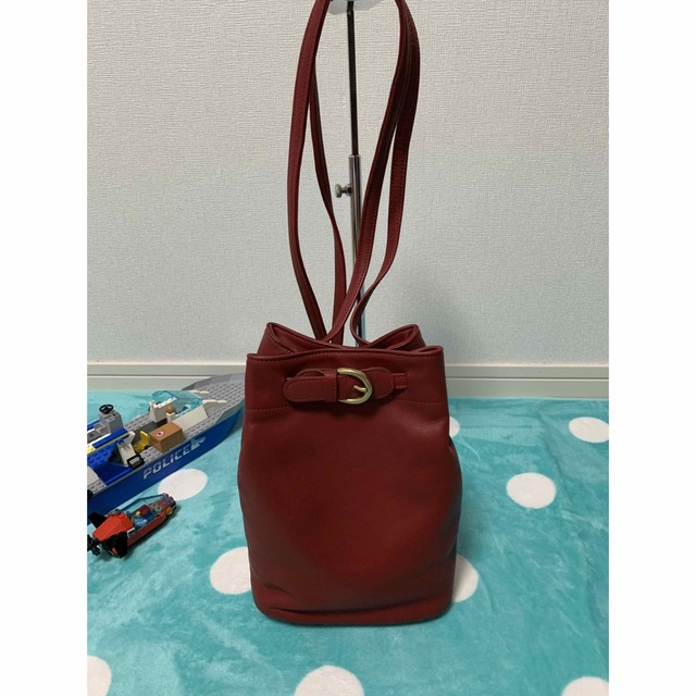 OLD COACH レザーショルダーバッグ　巾着型　極美品レア品