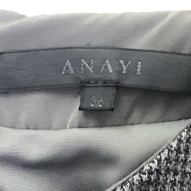 ANAYI(アナイ)の【美品】ANAYI アナイ ワンピース ウール Mサイズ グレー レディースのワンピース(ロングワンピース/マキシワンピース)の商品写真