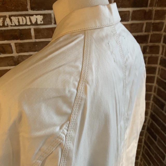 sugarhill HERRINGBONE COVERALLS-WHITE- メンズのジャケット/アウター(カバーオール)の商品写真