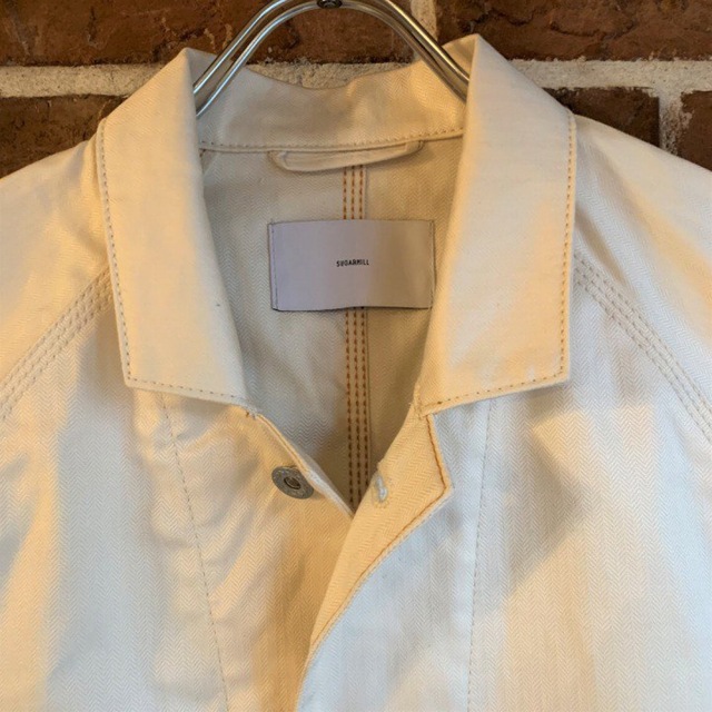 sugarhill HERRINGBONE COVERALLS-WHITE- メンズのジャケット/アウター(カバーオール)の商品写真