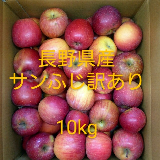W-6 サンふじ訳あり10kg 長野県産りんご 食品/飲料/酒の食品(フルーツ)の商品写真
