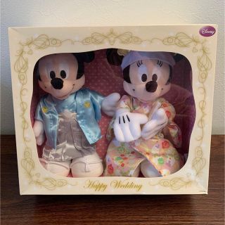 ディズニー(Disney)のミッキー ミニー ウェディングドール　和装(ぬいぐるみ)