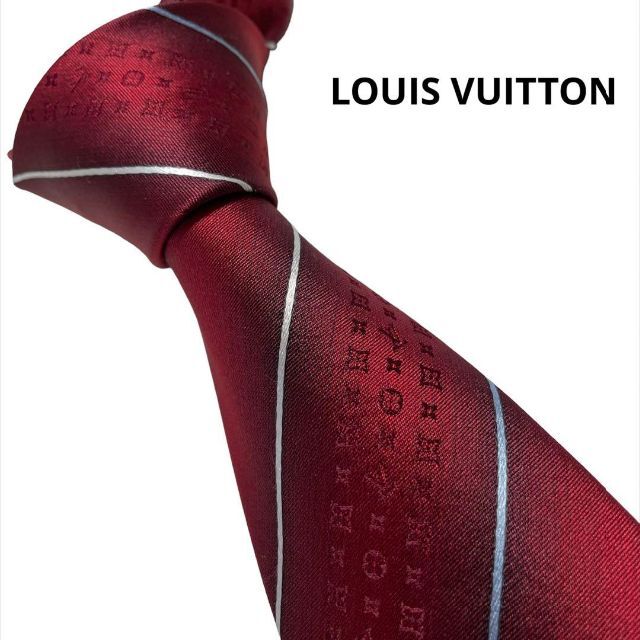 LOUIS VUITTON - 極美品 ルイヴィトン ネクタイ ストライプ モノグラム LV スロープの通販 by NAD's shop｜ルイ