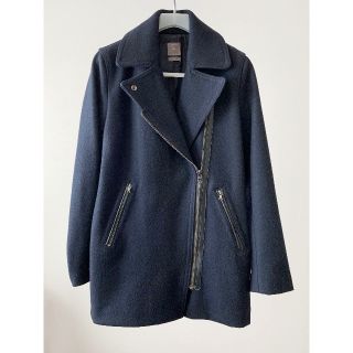 ギャップ ピーコート Pコート 無地 中綿ロングコート アウター ウール混 レディース XSサイズ ワインレッド GAP