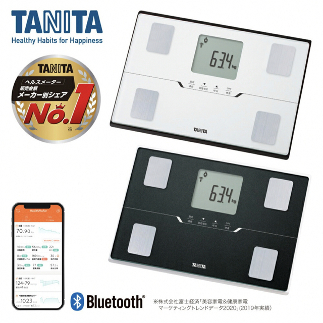 TANITA(タニタ)のタニタ BC768 体重計 体組成計 スマホアプリ連動モデル ブラック スマホ/家電/カメラの美容/健康(体重計/体脂肪計)の商品写真