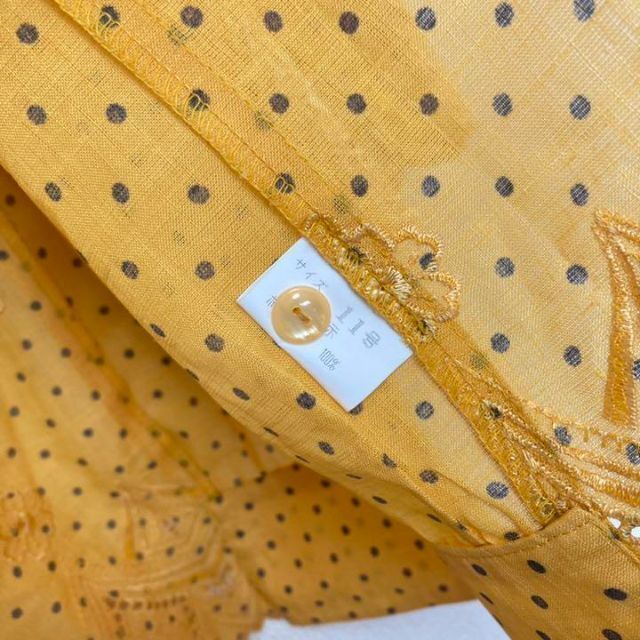 mode ogeki レトロ　半袖　オレンジ　水玉　パッド付き　ドット レディースのトップス(Tシャツ(長袖/七分))の商品写真