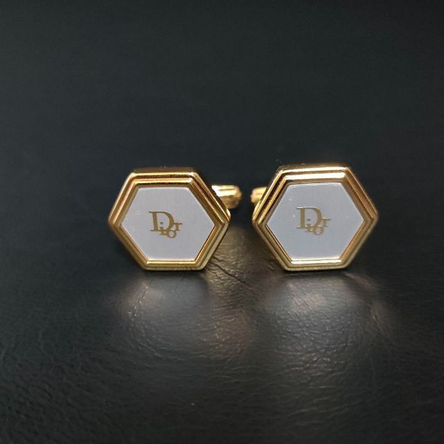 【美品】Dior　ディオール　カフス・タイピンセット　ゴールド　シルバー　ロゴ