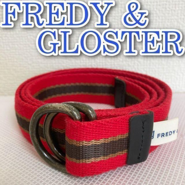 FREDY & GLOSTER(フレディアンドグロスター)のFREDY&GLOSTER フレディアンドグロスター ベルト　レッド　ブラウン レディースのファッション小物(ベルト)の商品写真