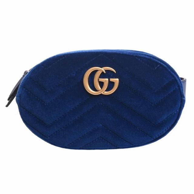 GUCCI グッチ 476434 GGマーモント ロゴ ベロア ウエストポーチ - 通販