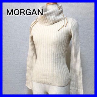 モルガン(MORGAN)の美品★モルガン ボリュームネック ニット タートルネック セーター ショート丈(ニット/セーター)