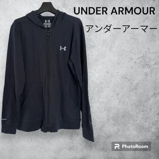 アンダーアーマー(UNDER ARMOUR)のアンダーアーマー パーカー　薄手 UNDER ARMOUR ジップ　ビッグロゴ(パーカー)