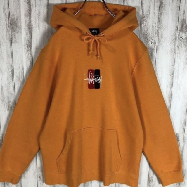 STUSSY パイル 刺繍ロゴ パーカー 希少 - パーカー