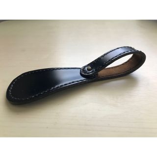 #13 BeBeプレミアム コードバン製 シューホーン(靴べら:手縫い) 黒