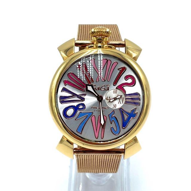 ガガミラノ 腕時計 マヌアーレ46mm ゴールド メンズ 腕時計(アナログ