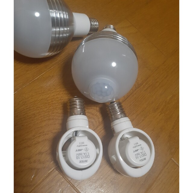 RITEX e17 LED専用可変式ソケットDS17-10 電球付　4点セット インテリア/住まい/日用品のライト/照明/LED(蛍光灯/電球)の商品写真