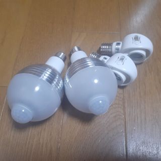 RITEX e17 LED専用可変式ソケットDS17-10 電球付　4点セット(蛍光灯/電球)