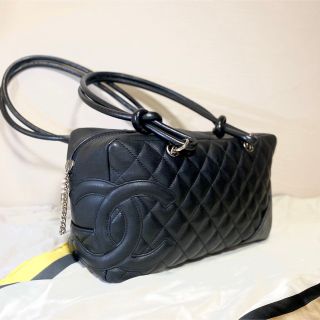 シャネル(CHANEL)の美品　CHANEL ボーリングバッグ　ブラック　黒　正規品　ショルダー(ショルダーバッグ)