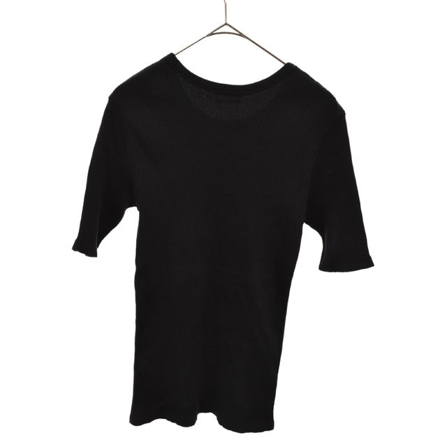 AP STUDIO(エーピーストゥディオ)のAP STUDIO エーピーストゥディオ 21SS SCENTOF RIB KNIT CREW 21-070-586-3090-1-0 リブニットクルーネック半袖ニットTシャツ ブラック レディース レディースのトップス(Tシャツ(半袖/袖なし))の商品写真