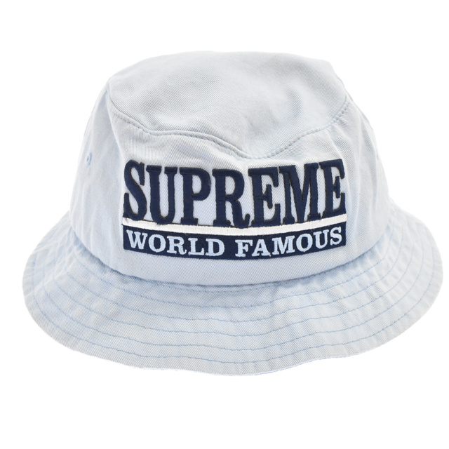 Supreme(シュプリーム)のSUPREME シュプリーム 15SS World Famous Bucket Hat ワールドフェイマスバケットハット デニムクラッシャーキャップ ブルー メンズの帽子(ハット)の商品写真