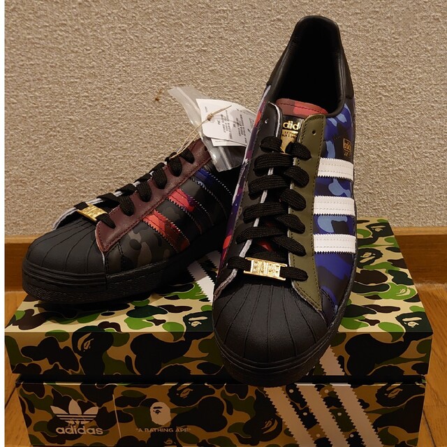 BAPE adidas コラボ スーパースター28cm靴/シューズ