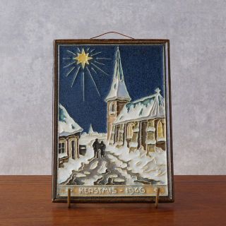 1946年　Delft　Tile　デルフト　タイル　クリスマスシリーズ　1030(置物)