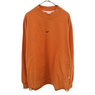 ナイキ(NIKE)のNIKE ナイキ NIKE AS M NSW STE LS MOCK フロントロゴプリント 長袖Tシャツ オレンジ DD7029-808(Tシャツ/カットソー(七分/長袖))