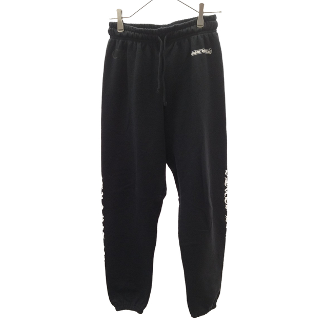 334センチ股下CHROME HEARTS クロムハーツ SIDE LOGO SWEAT PANT サイドロゴプリント スウェットパンツ ブラック