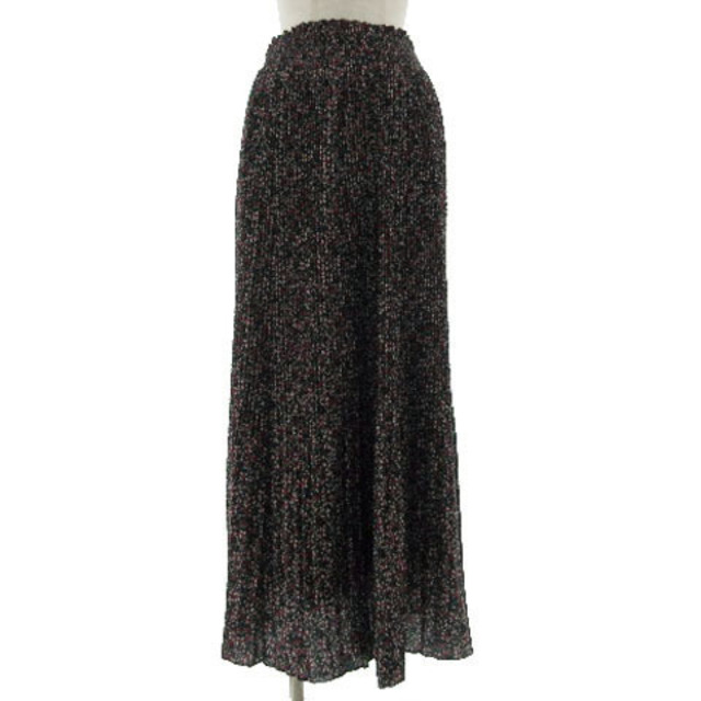 BEAUTY&YOUTH UNITED ARROWS(ビューティアンドユースユナイテッドアローズ)のBEAUTY&YOUTH スカート プリーツ マキシ 総柄 紺 マルチカラー M レディースのスカート(ロングスカート)の商品写真
