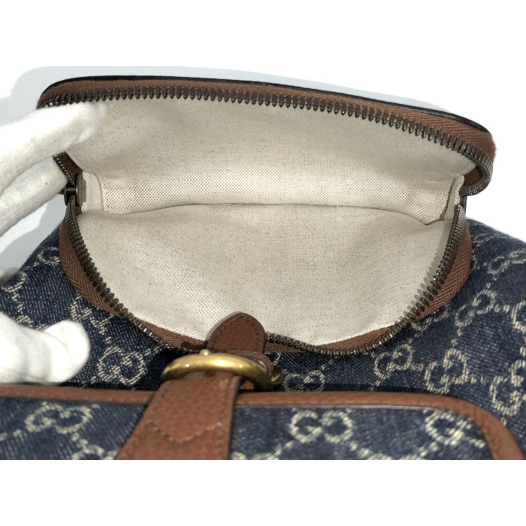 Gucci(グッチ)のGUCCI バックパック GG柄 デニムキャンバス インターロッキングG ブルー レディースのバッグ(リュック/バックパック)の商品写真