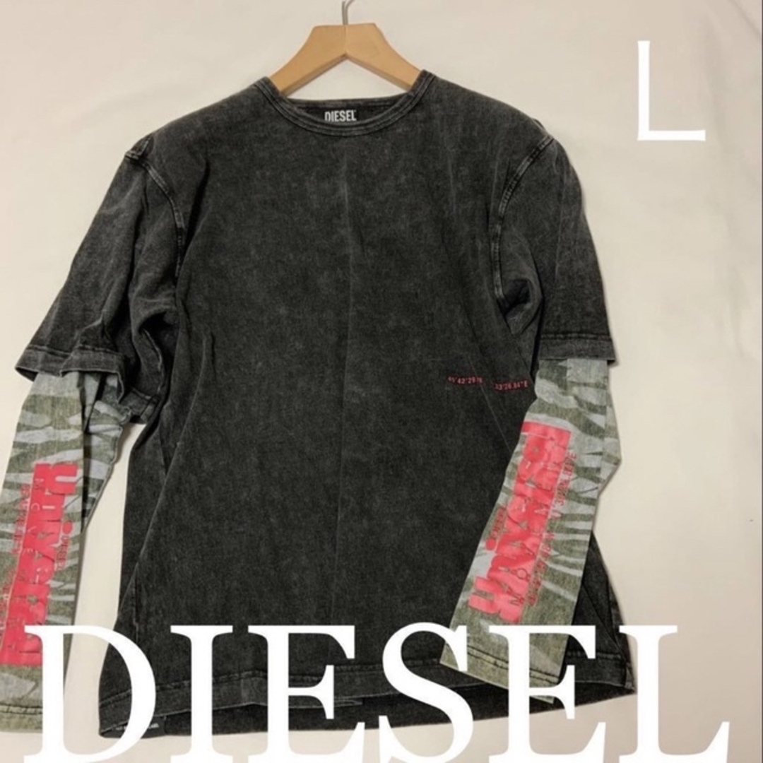 DIESEL(ディーゼル)の洗練されたデザイン　DIESEL高級シリーズ　T-Schul　L　正規品 メンズのトップス(Tシャツ/カットソー(七分/長袖))の商品写真