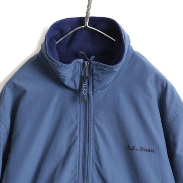 L.L.Bean(エルエルビーン)の90s エルエルビーン フリース ライナー付き ナイロン ジャケット L 青 メンズのジャケット/アウター(ブルゾン)の商品写真