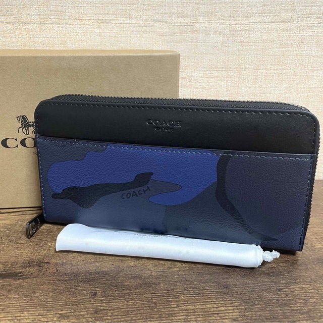 ファッション小物新品 COACH コーチ F57802 カモフラージュ 迷彩 財布