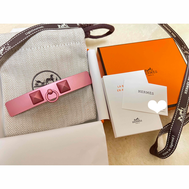 HERMES ヘアアクセサリー カプリス ローズパール バレッタ - バレッタ
