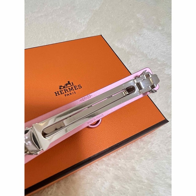HERMES ヘアアクセサリー カプリス ローズパール バレッタ | www