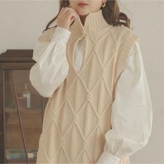 ダブルクローゼット(w closet)のambreneige  チュニック丈ニットベスト(ベスト/ジレ)