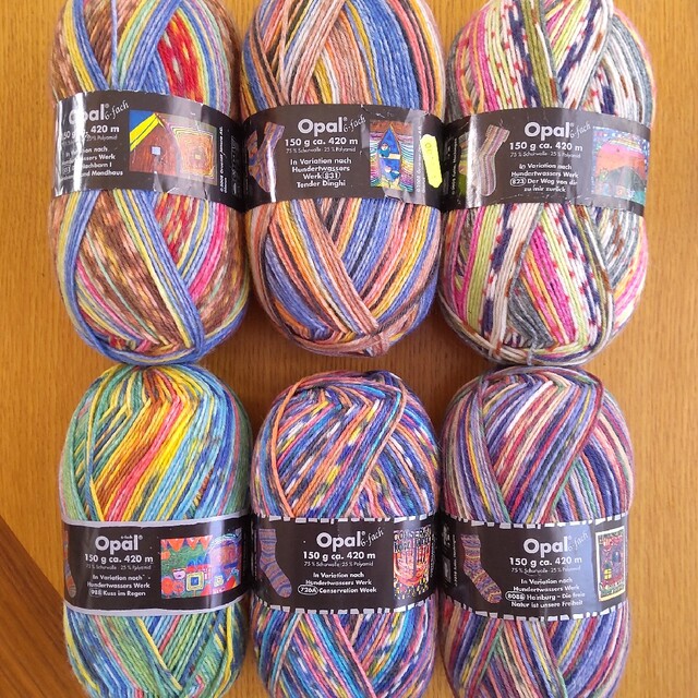 レア毛糸☆Opal フンデルトヴァッサー 6ply ソックヤーン 毛糸