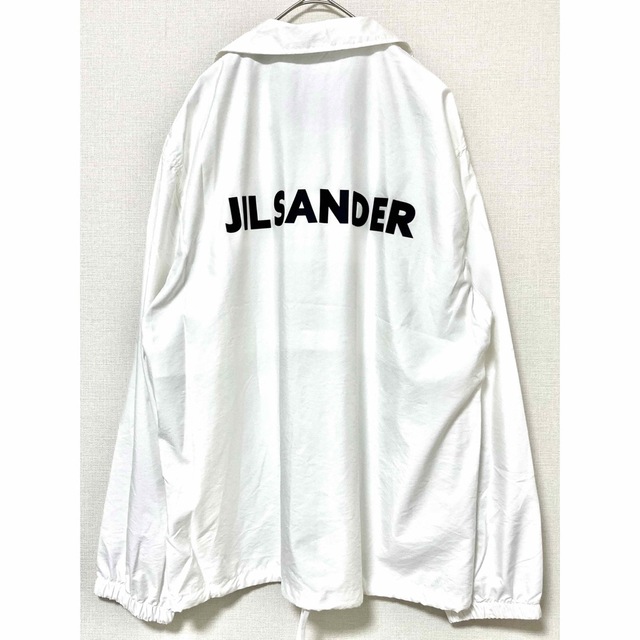 ジルサンダー　JIL SANDER コーチジャケット　コットン　ロゴ　ホワイト