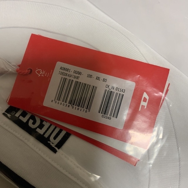 正規 洗練されたデザイン DIESEL T-DIEGOR-K54 ホワイト XXL - Tシャツ