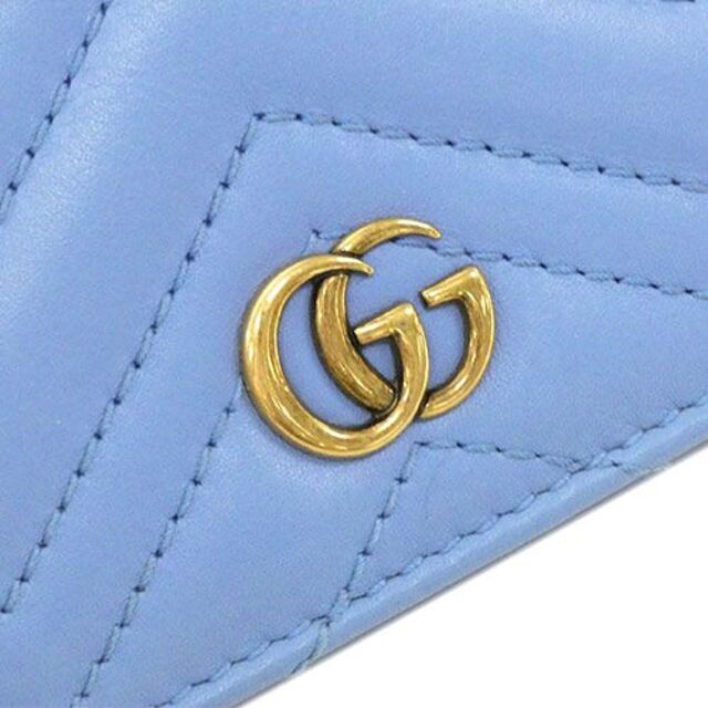 グッチ シェブロン キルティングレザー GGマーモント 二つ折り財布
