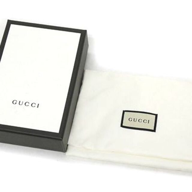 グッチ シェブロン キルティングレザー GGマーモント 二つ折り財布