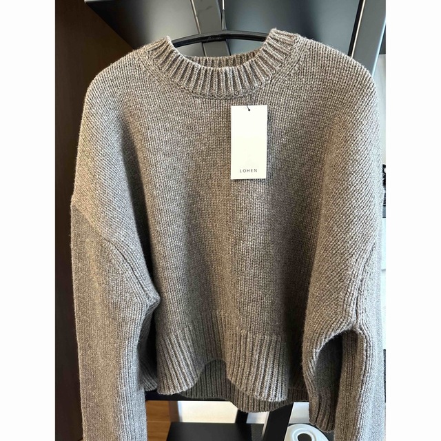 激安単価で LOHEN ウールカシミヤクルーネッククロップドニット