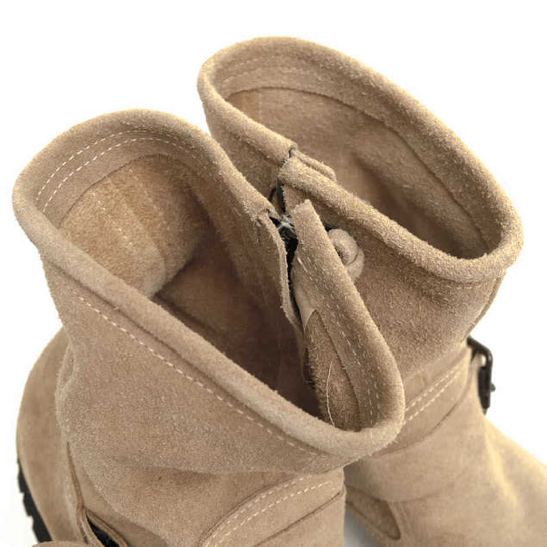 glamb(グラム)のグラム／glamb サイドジップブーツ シューズ 靴 メンズ 男性 男性用スエード スウェード レザー 革 本革 ベージュ  GB10AT-AC13 Enemy boots フリンジ Vibramソール メンズの靴/シューズ(ブーツ)の商品写真